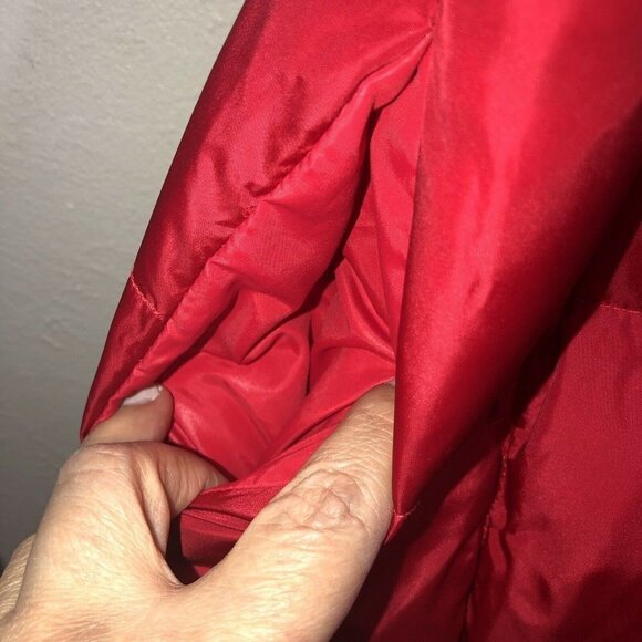 Kids Youth Red Soft-shell Puffer Down Filled Overall Ski Snow Overalls - Picture 5 of 10